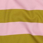 Bomullscanvas - ränder rosa grön
