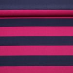 Baumwoll-Canvas - Streifen Navy Beere