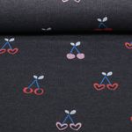 Sweat - Kirschen Glitzer Indigo Melange