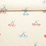 Sweat - Kirschen Glitzer Ecru Melange