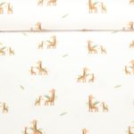 Bio Jersey - Digitaldruck Giraffen Weiß