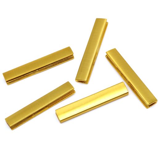 Gurtbandenden Premium 40mm gold - 5 Stück