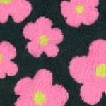 Teddyfleece - Fleurs Vert Rose