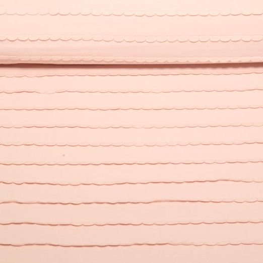 Jersey - Rüschen Uni Puderrosa