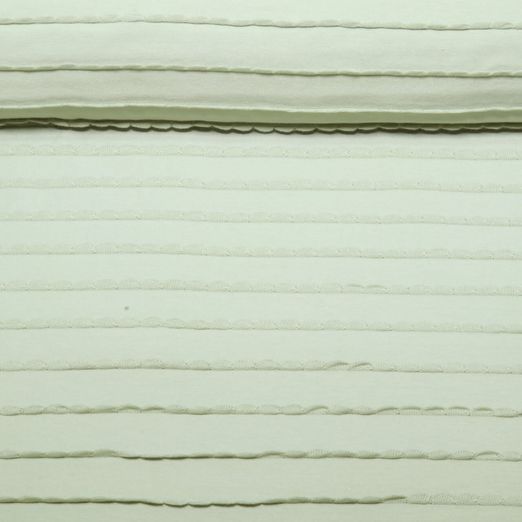 Jersey - Rüschen Uni Helles Salbeigrün