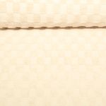 Frottee Jersey - Ton-in-Ton Karo Beige