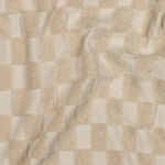 Jersey éponge - Carreaux ton sur ton beige