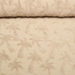 Frottee Jersey - Ton-in-Ton Palmen Braun