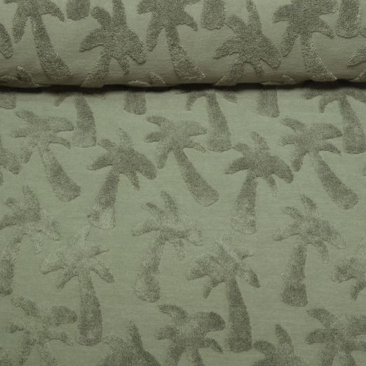 Frottee Jersey - Ton-in-Ton Palmen Army