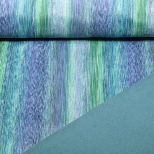 Softshell - Digitaldruck Streifen Lila