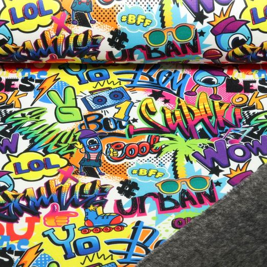Alpenfleece - Digitaldruck Graffiti Multicolor