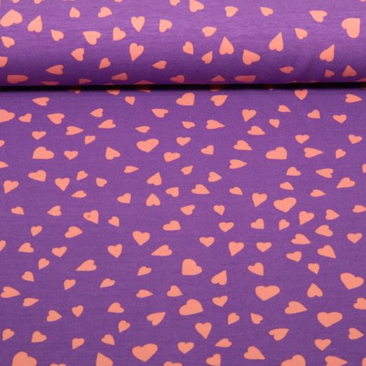 Sommersweat - French Terry Herzen Lila