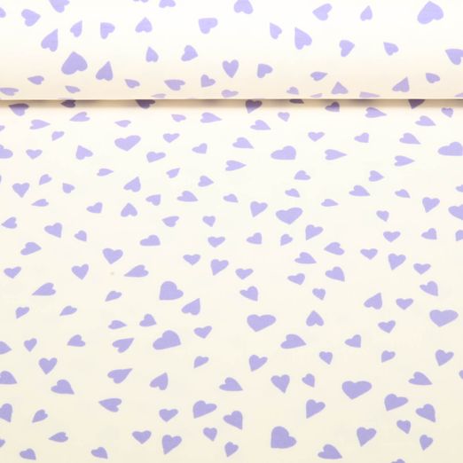 Sommersweat - French Terry Herzen Ecru