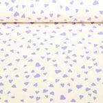 Sommersweat - French Terry Herzen Ecru