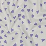 Sommersweat - French Terry serduszka Ecru