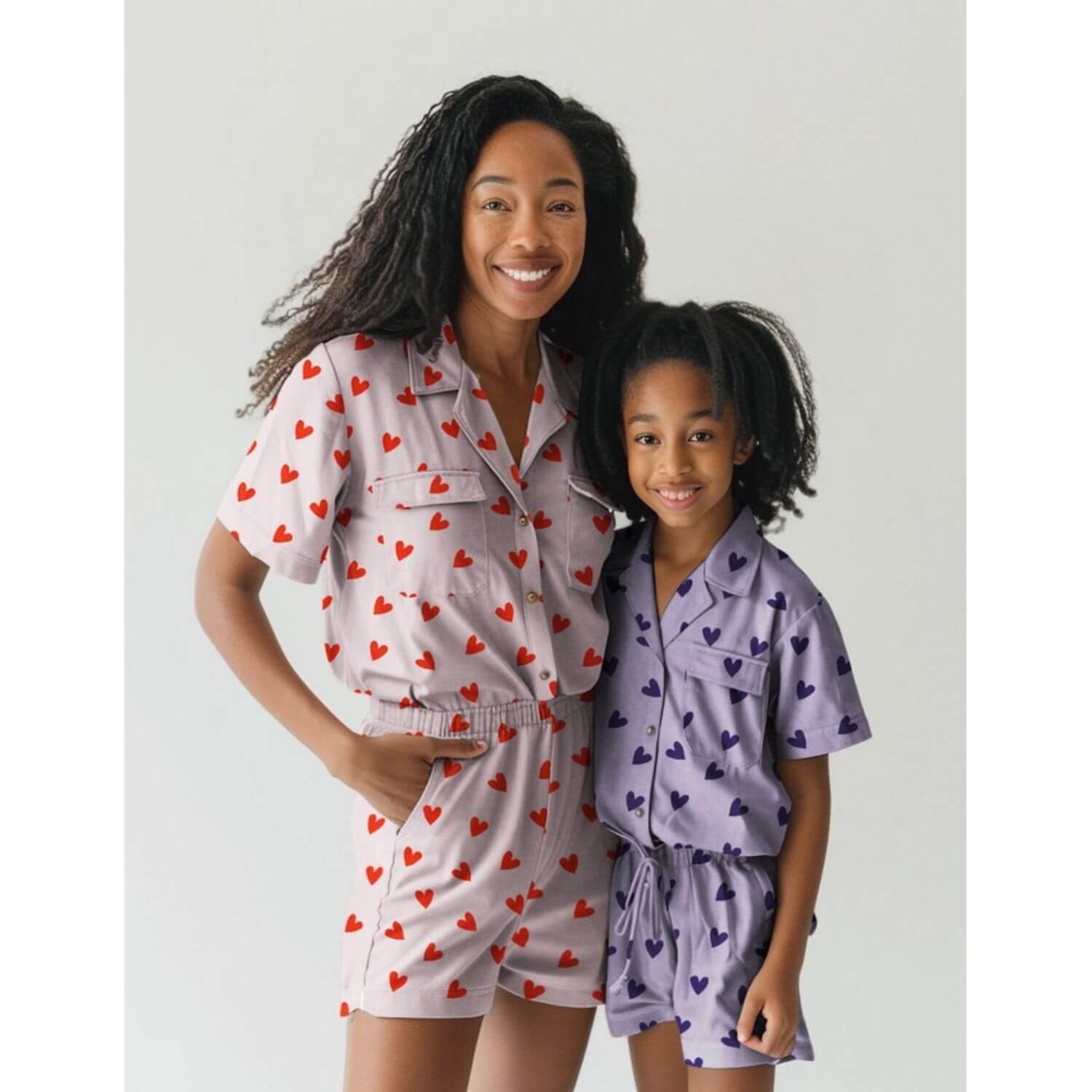 Baumwoll-Flanell - Herzen Flieder-1 Baumwoll-Flanell - Herzen Flieder-1