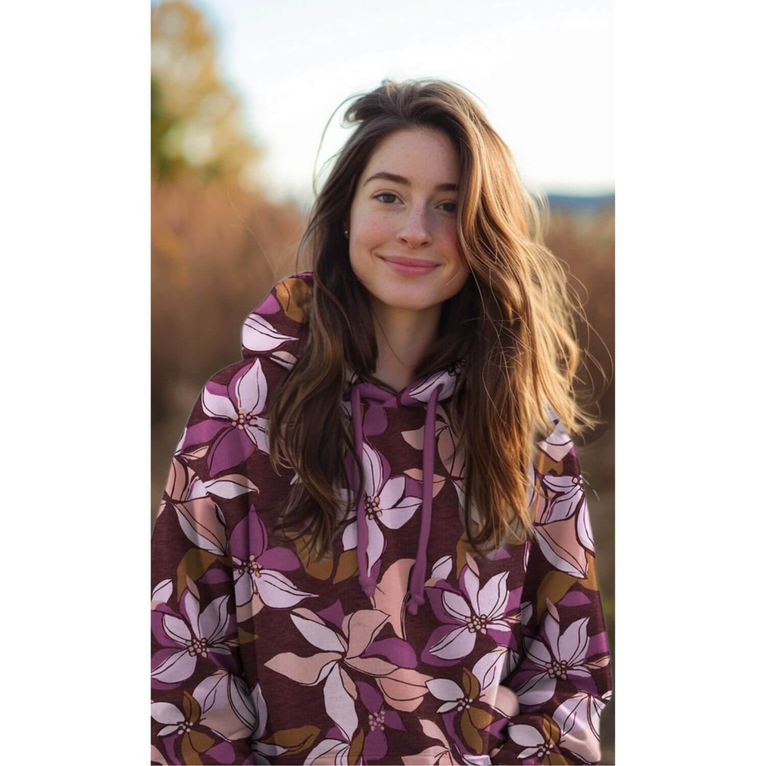 Sweat - Digitaldruck Blüten Bordeaux Angeraut-1 Sweat - Digitaldruck Blüten Bordeaux Angeraut-1