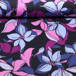 Sweat - Digitaldruck Blüten Navy Angeraut