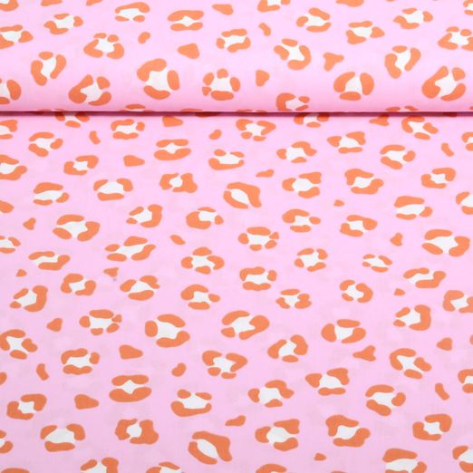 Baumwoll-Popeline - Leomuster Rosa