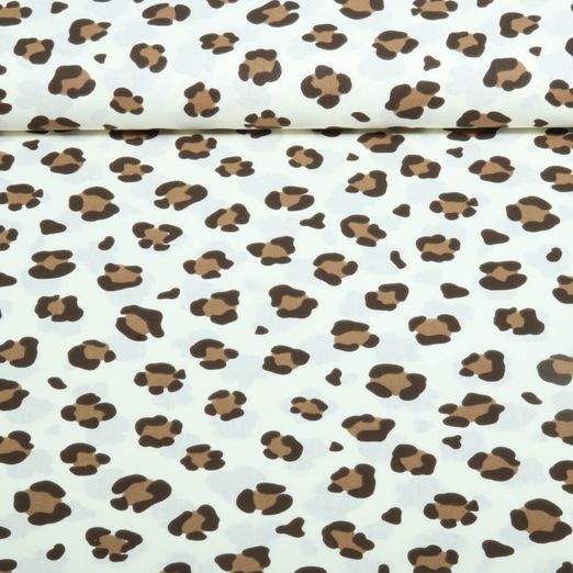 Baumwoll-Popeline - Leomuster Beige