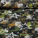 Sommersweat - French Terry Digitaldruck Graffiti Board Grün