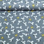 Jersey - Digitaldruck Snoopy Grau