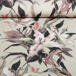 Jersey - Digitaldruck Lilien Beige