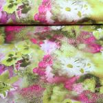 Jersey - Digitaldruck Blumen Aquarell Grün