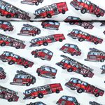 Jersey - Digitaldruck Feuerwehr Fahrzeuge Weiß