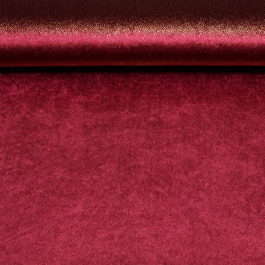 Pannesamt Fantasy - Granatrot Gold