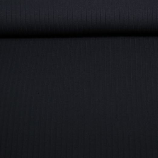 Rippjersey - XL Rippe 5mm Uni Schwarz 