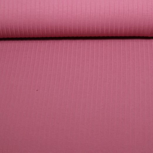 Rippjersey - XL Rippe 5mm Uni Dunkles Rosa