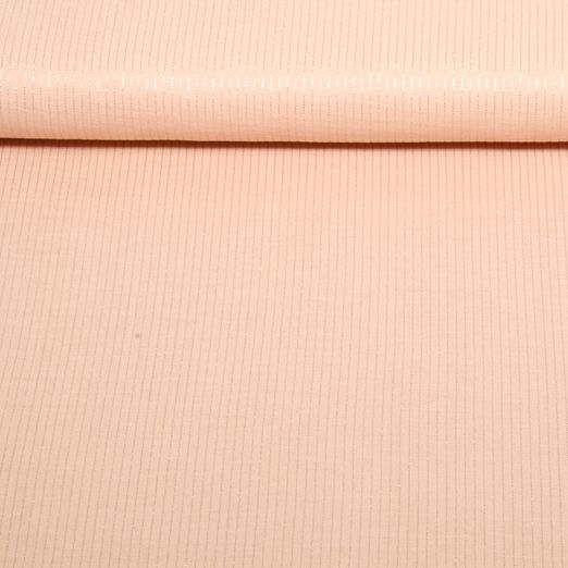 Baumwoll-Musselin - Double Gauze Lurex Streifen Lachs