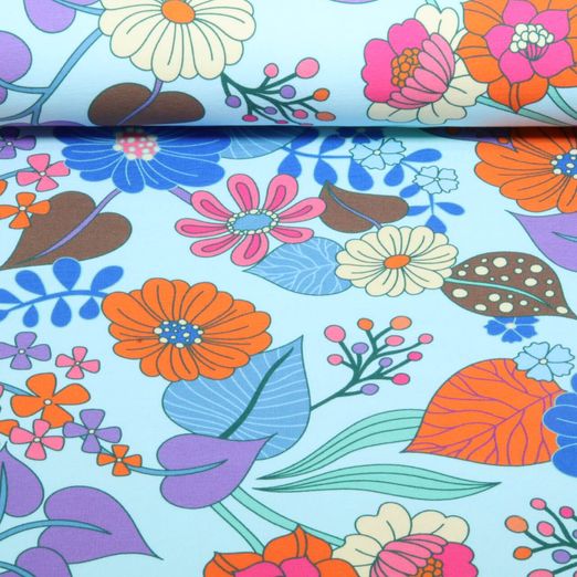 Bio Sommersweat - HHL Gleam Bloomorama Hellblau