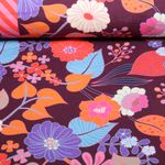 Bio Musselin Glatt - HHL Gleam Bloomorama Bordeaux