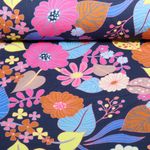 Bio Musselin Glatt - HHL Gleam Bloomorama Navy