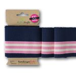 Cuff Me College - Bleu marine Rose Crème