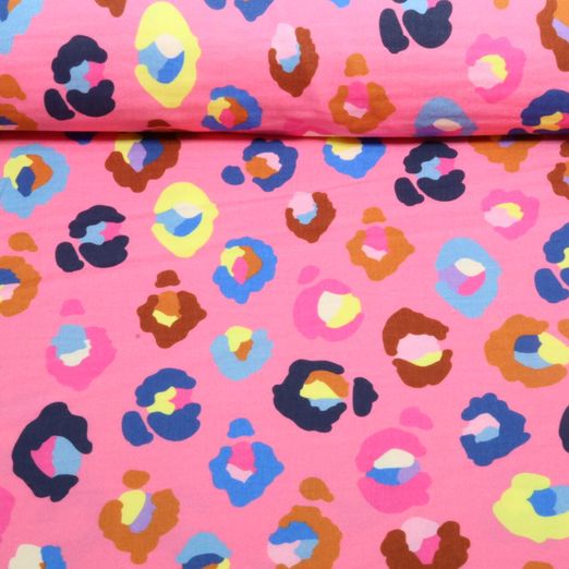 Bio Musselin Glatt - HHL Gleam Glamouflage Rosa