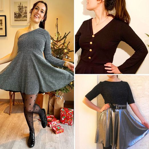 Robe, jupe et faux gilet - Elvira - Patron numérique