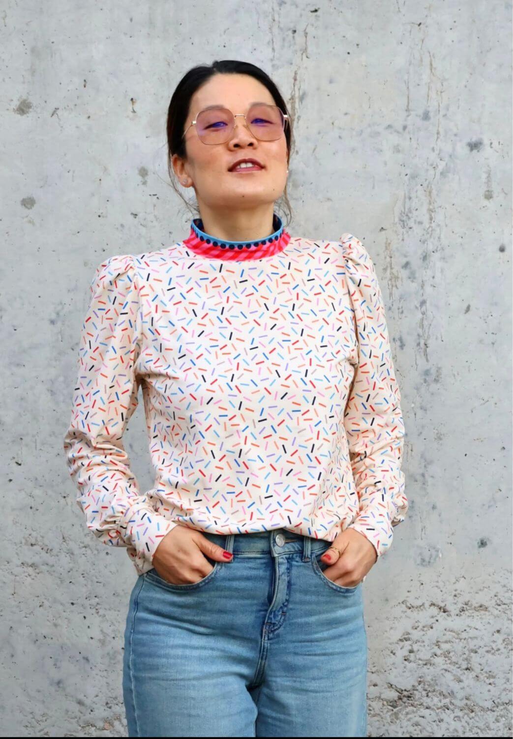 Bio Jersey - HHL Gleam Glimmerbits Ecru-2 Bio Jersey - HHL Gleam Glimmerbits Ecru-2