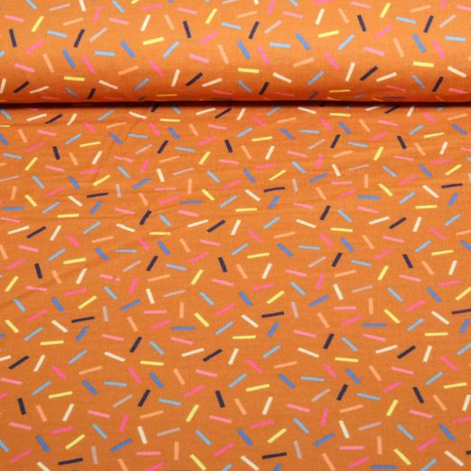 Bio Musselin Glatt - HHL Gleam Glimmerbits Orange