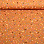 Bio Musselin Glatt - HHL Gleam Glimmerbits Orange