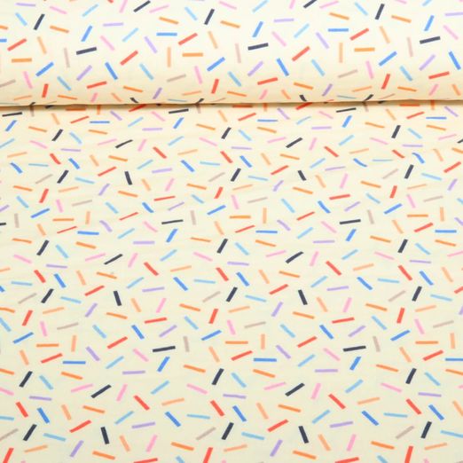 Bio Musselin Glatt - HHL Gleam Glimmerbits Ecru