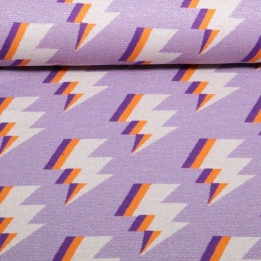 Bio Jacquard Jersey - HHL Gleam Zappy Lila