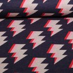 Jersey jacquard bio - Hamburger Liebe Gleam Zappy Bleu marine