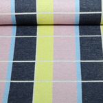 Økologisk Jacquard Jersey - Gleam Suncheck Navy