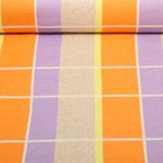 Økologisk Jacquard Jersey - HHL Gleam Suncheck Orange