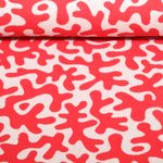 Jersey jacquard bio - Hamburger Liebe Gleam Twistmaze Double face Ecru Rouge