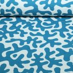 Jersey jacquard bio - Hamburger Liebe Gleam Twistmaze Double face Bleu Pétrole