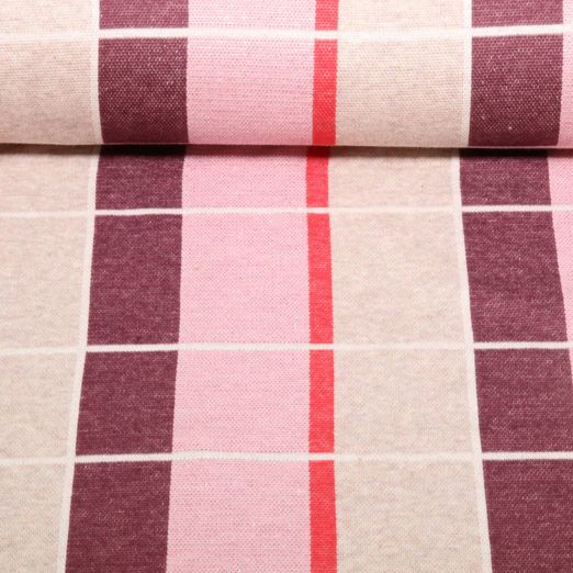 Bio Jacquard Jersey - HHL Gleam Suncheck Bordeaux